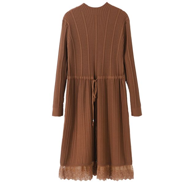 gigogou lace stiching autumn winter women dress thick warm long straight maxi dress mid-calf retro drawstring rib knitted dress, Black;gray
gigogou lace stiching autumn winter women dress thick warm long straight maxi dress mid-calf retro drawstring rib knitted dress, Black;gray