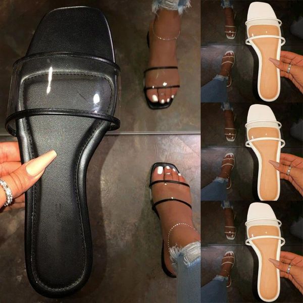 summer fashion strappy mule heels sandals slippers women pure color high heels flip flops square toe slides party shoes new aw5, Black 
summer fashion strappy mule heels sandals slippers women pure color high heels flip flops square toe slides party shoes new aw5, Black