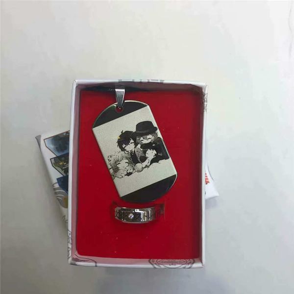 wholesale anime bungou stray dogs periphery necklace cosplay set stainless steel army card set jewelry accessories, Silver
wholesale anime bungou stray dogs periphery necklace cosplay set stainless steel army card set jewelry accessories, Silver
