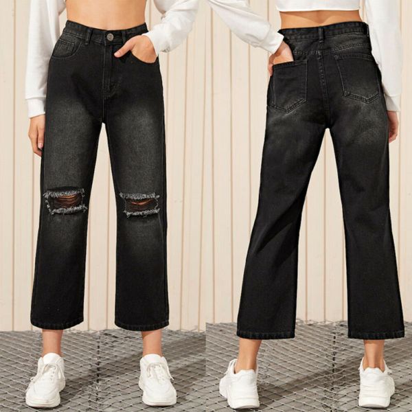 2019 women black straight wide leg loose denim trousers ladies high waist long jeans pants
2019 women black straight wide leg loose denim trousers ladies high waist long jeans pants
