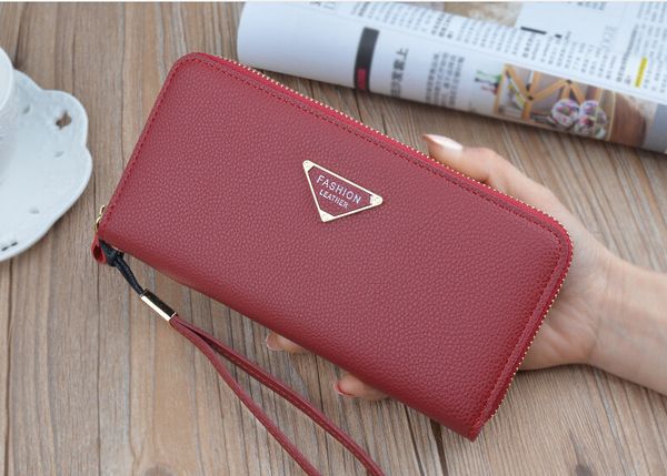 2019 fashion new ladies wallet female long zipper wallet fashion solid color large capacity multi-function clutch, Black;red
2019 fashion new ladies wallet female long zipper wallet fashion solid color large capacity multi-function clutch, Black;red