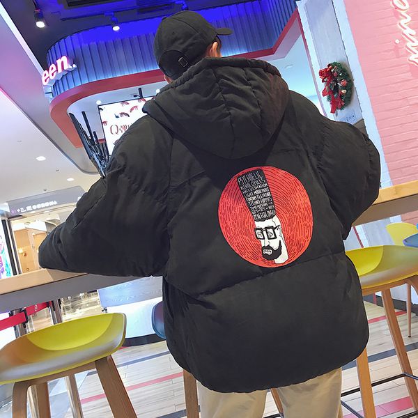 autumn and winter male korean edition even hat cotton-padded clothes cartoon printing bread serve loose large size casual coat, Black
autumn and winter male korean edition even hat cotton-padded clothes cartoon printing bread serve loose large size casual coat, Black