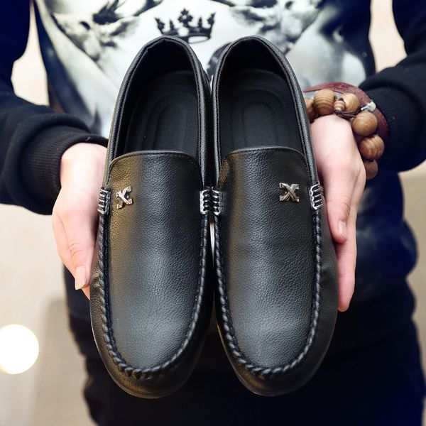 men leather shoes summer fashion flat loafers man comfortable men casual shoes light lazy footwear chaussures zapatos hombre, Black
men leather shoes summer fashion flat loafers man comfortable men casual shoes light lazy footwear chaussures zapatos hombre, Black