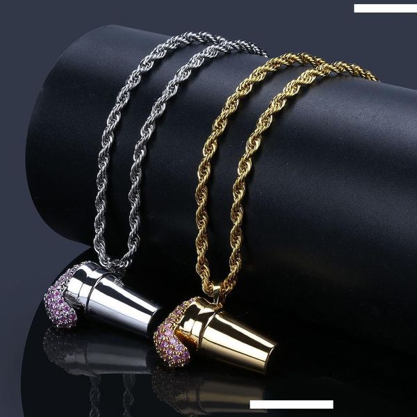 hip hop ice cream pendant necklace pink n white color micro pave cubic zircon necklace charm jewelry for men women gift, Silver
hip hop ice cream pendant necklace pink n white color micro pave cubic zircon necklace charm jewelry for men women gift, Silver