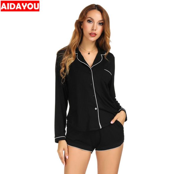 long sleeve pajama suit homewear sleepwear nightgrown lingerie pajamas set short bottom ouc683, Black;red
long sleeve pajama suit homewear sleepwear nightgrown lingerie pajamas set short bottom ouc683, Black;red