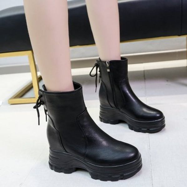 muffin platform shoes for women new spring and autumn pu zipper ankle boots for women warm casual martin boots, Black
muffin platform shoes for women new spring and autumn pu zipper ankle boots for women warm casual martin boots, Black
