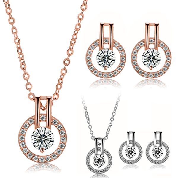 2020 new arrival women's zircon round pendent choker chain necklace earrings wedding luxury jewelry set fashion leader' choice, Silver
2020 new arrival women's zircon round pendent choker chain necklace earrings wedding luxury jewelry set fashion leader' choice, Silver