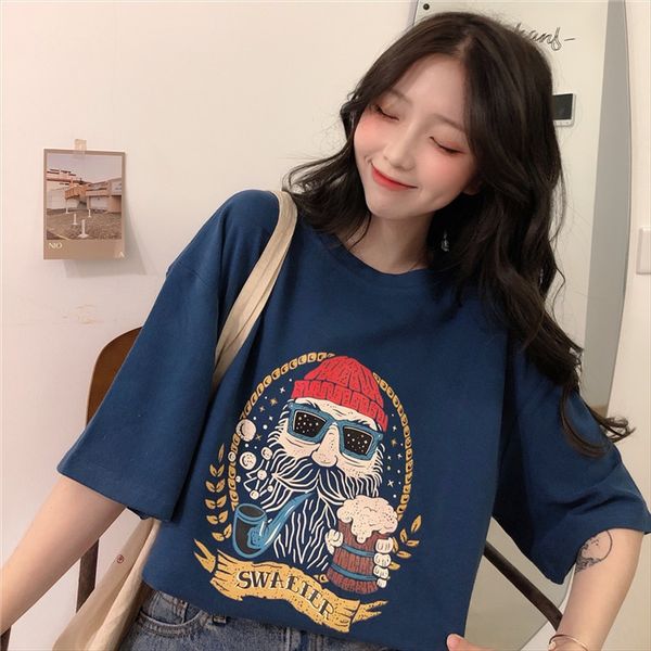 cotton t-shirt women's short t-shirt outfit student clothes sleeve loose student ins tide 2020 all-match bf harajuku style half sleeve, White
cotton t-shirt women's short t-shirt outfit student clothes sleeve loose student ins tide 2020 all-match bf harajuku style half sleeve, White