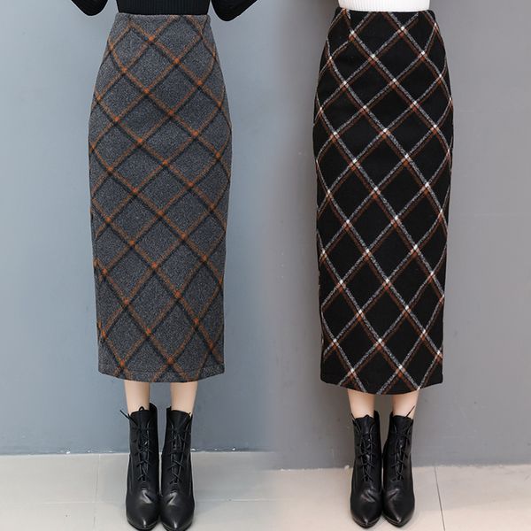 woolen for lady 2020 vintage high waisted women pencil plaid skirts saia slim female midi faldas mujer black gray s
woolen for lady 2020 vintage high waisted women pencil plaid skirts saia slim female midi faldas mujer black gray s