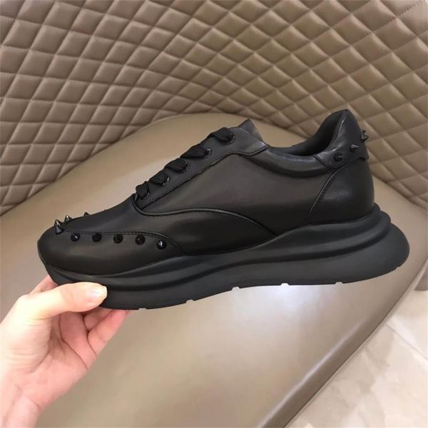 new high lace-up genuine leather red bottom rivet lovers casual shoes fashion brand men classic daddy shoes 38-45, Black
new high lace-up genuine leather red bottom rivet lovers casual shoes fashion brand men classic daddy shoes 38-45, Black
