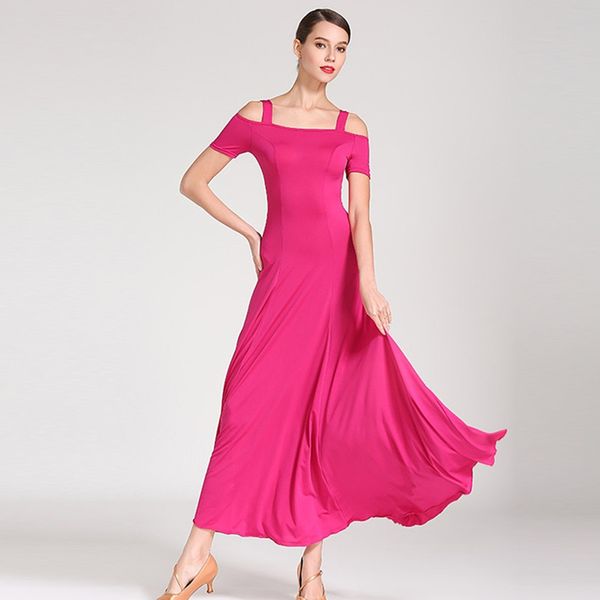 pink ballroom dress woman standard dance dress ballroom practice wear flamenco costumes spanish waltz, Black;red 
pink ballroom dress woman standard dance dress ballroom practice wear flamenco costumes spanish waltz, Black;red