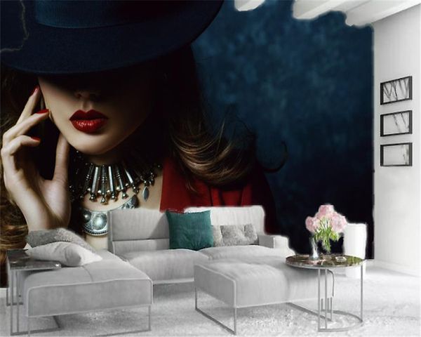 custom 3d wallpaper mural blue hat red lips girl decoration living room bedroom tv background wall wallpaper
custom 3d wallpaper mural blue hat red lips girl decoration living room bedroom tv background wall wallpaper