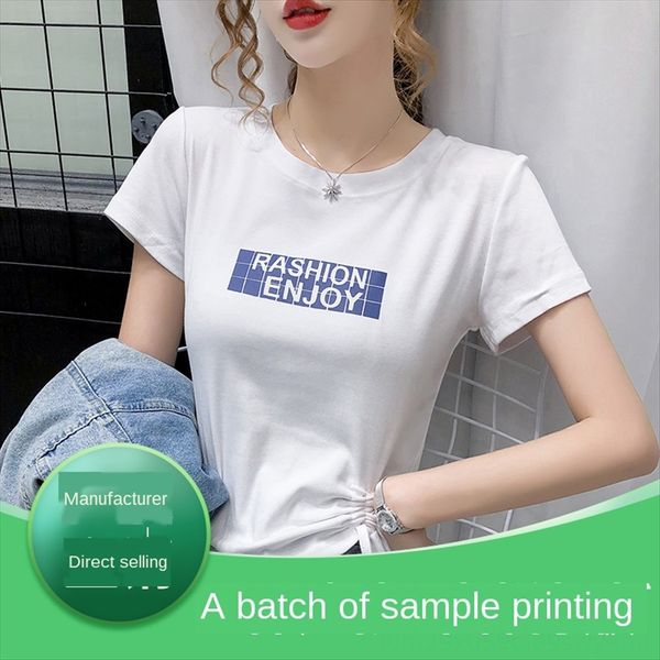 asymmetric design sense drawstring women's short-sleeved simple t-shirt cotton 2020 summer slim short-sleeved women, White
asymmetric design sense drawstring women's short-sleeved simple t-shirt cotton 2020 summer slim short-sleeved women, White