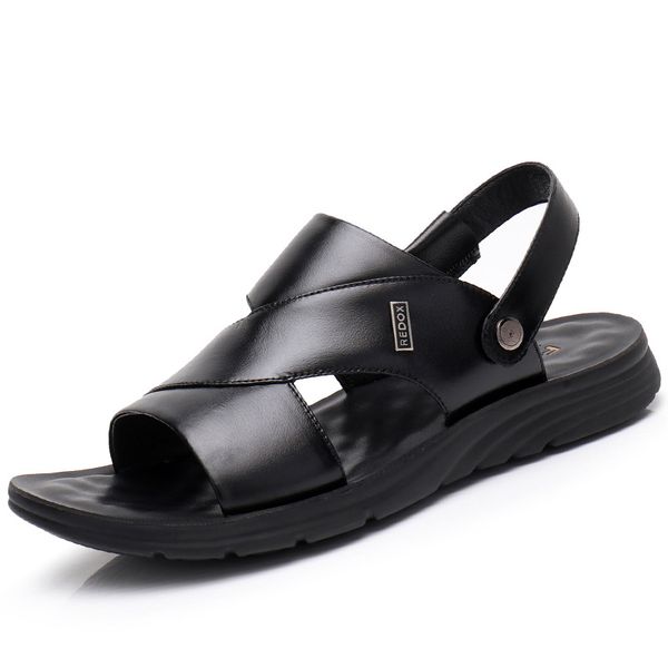 2019 summer new men's casual sandals leather cowhide beach tide shoes breathable men's shoes slippers size 39-44, Black
2019 summer new men's casual sandals leather cowhide beach tide shoes breathable men's shoes slippers size 39-44, Black