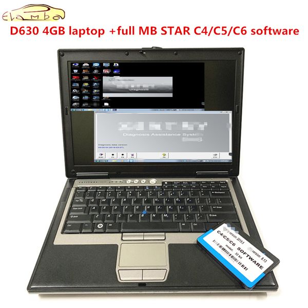 

for dell d630 lapdiagnostic pc 4g d630 computer with mb star c4 c5 c6 software 2019.09 hdd ssd car diagnostics tools