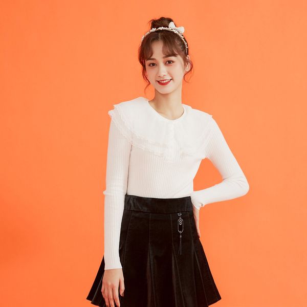 ief spring women lace knit sweater fashion round neck long sleeve slim fit casual solid female pullover 1115a-d16748, White;black
ief spring women lace knit sweater fashion round neck long sleeve slim fit casual solid female pullover 1115a-d16748, White;black