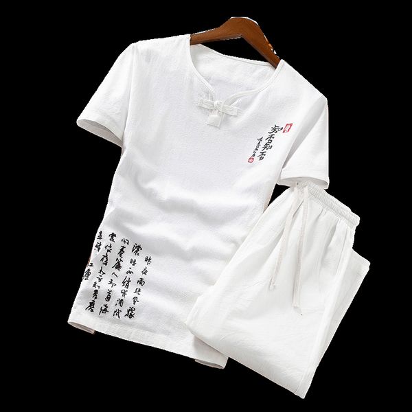 2020 new chinese retro style cotton and linen men's sets summer loose and breathable men short-sleeved t-shirt trousers, Gray
2020 new chinese retro style cotton and linen men's sets summer loose and breathable men short-sleeved t-shirt trousers, Gray