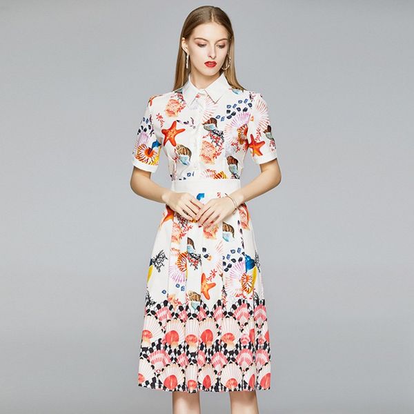 party dresses fashion flowers print women shirt dress 2021 summer short sleeve turn-down collar casual elegant holiday midi vestidos fes, White;black
party dresses fashion flowers print women shirt dress 2021 summer short sleeve turn-down collar casual elegant holiday midi vestidos fes, White;black