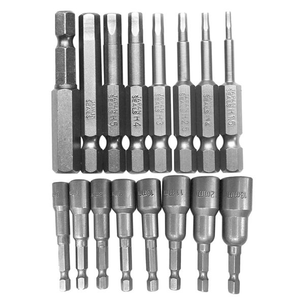 8pcs 1/4 inch hex magnetic nut driver socket set metric impact drill bits 6 to 13mm & 8pcs 1/4 inch screwdriver bits hexagon mag
8pcs 1/4 inch hex magnetic nut driver socket set metric impact drill bits 6 to 13mm & 8pcs 1/4 inch screwdriver bits hexagon mag
