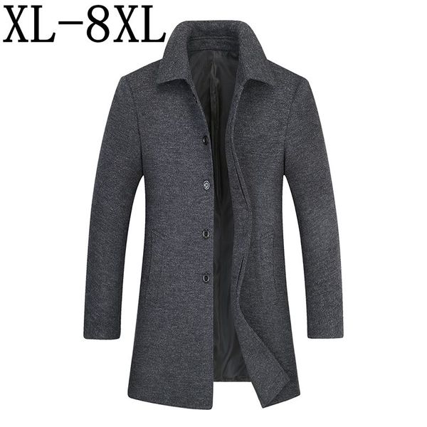size 8xl 7xl 6xl winter long wool coat men 2019 new mens thicken jacket business casaco masculino casual trench mens overcoat, Black
size 8xl 7xl 6xl winter long wool coat men 2019 new mens thicken jacket business casaco masculino casual trench mens overcoat, Black