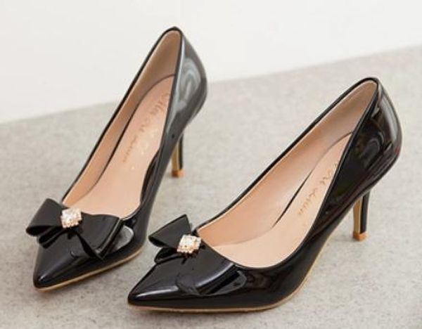 2019 bowknot women's shoes in spring and autumn with new style high heel fine heel pointed end shoes heel 5cm ,7cm ,9cm@122, Black
2019 bowknot women's shoes in spring and autumn with new style high heel fine heel pointed end shoes heel 5cm ,7cm ,9cm@122, Black