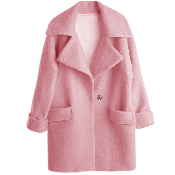 fashion new pink wool jacket womens loose woolen blend coat outwear 2018 autumn winter girls ladies casual cashmere overcoat, Black
fashion new pink wool jacket womens loose woolen blend coat outwear 2018 autumn winter girls ladies casual cashmere overcoat, Black