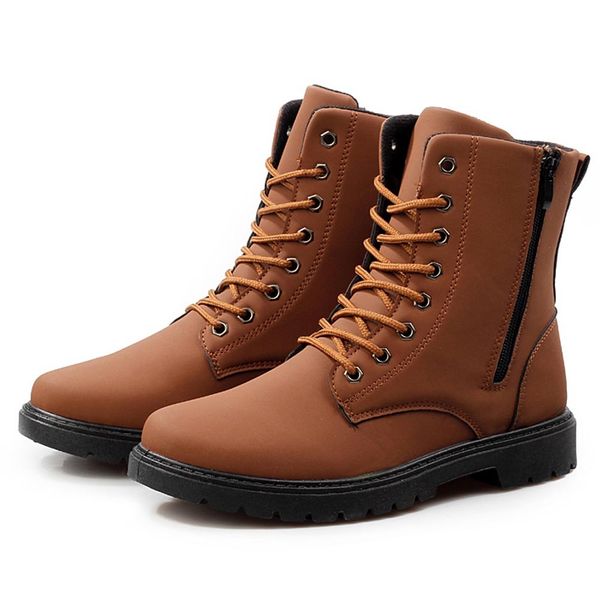 casual winter shoes for men's leather boots lace up boots vintage male autumn winter men british booties, Black
casual winter shoes for men's leather boots lace up boots vintage male autumn winter men british booties, Black