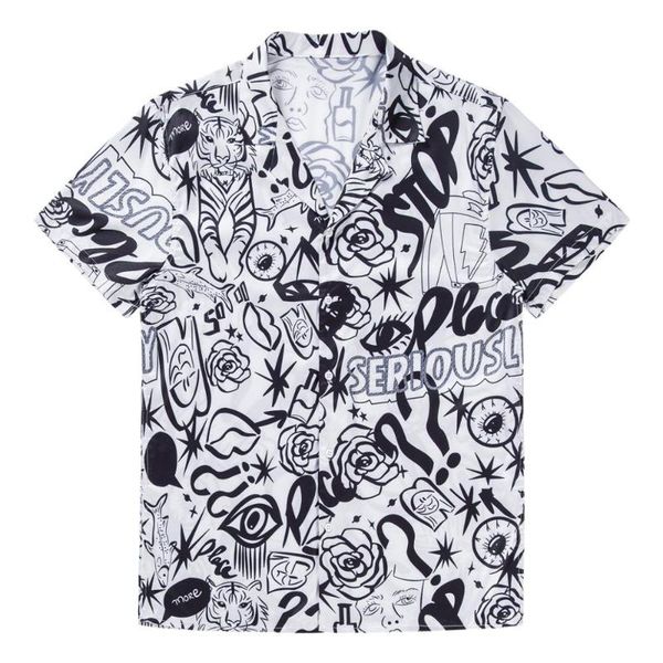 man hawaiian casual shirt male summer white shirts men's printed short sleeve social shirt fashion loose chemise homme 2020, White;black
man hawaiian casual shirt male summer white shirts men's printed short sleeve social shirt fashion loose chemise homme 2020, White;black