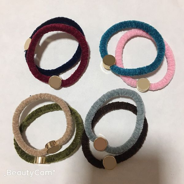 new 8-color korean version of glossy metal mark rubber band c hair rope luxury design items suit for bracelets elastic hair band vip gift, Pink
new 8-color korean version of glossy metal mark rubber band c hair rope luxury design items suit for bracelets elastic hair band vip gift, Pink