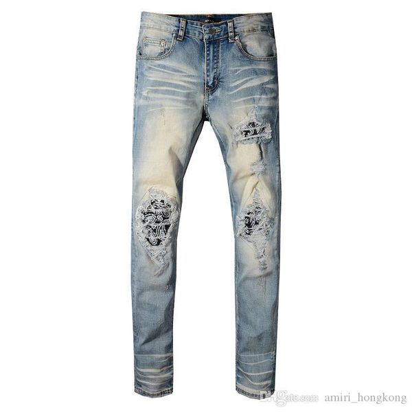 новый стиль brand new мужские джинсы проблемные рваные джинсы байкер slim fit мотоцикл байкер denim jeans модельер брюки 1506, Blue
новый стиль brand new мужские джинсы проблемные рваные джинсы байкер slim fit мотоцикл байкер denim jeans модельер брюки 1506, Blue