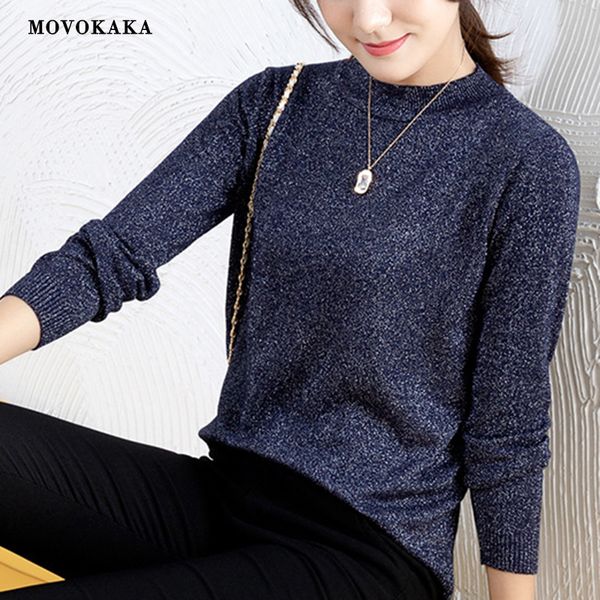 movokaka shiny lurex sweaters knitted white sweater female warm koreant pull casual woman jumper sweater female winter pullover, White;black
movokaka shiny lurex sweaters knitted white sweater female warm koreant pull casual woman jumper sweater female winter pullover, White;black