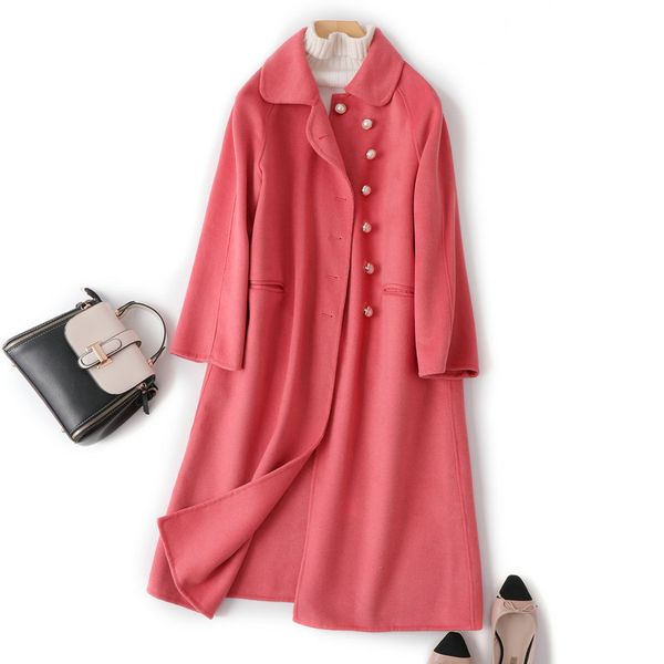 women's wool & blends 100% china style double faced cashmere coat mid long loose in autumn and winter 2021 vintage net red, Black
women's wool & blends 100% china style double faced cashmere coat mid long loose in autumn and winter 2021 vintage net red, Black