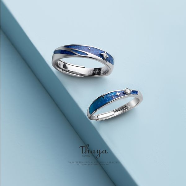 thaya original design s925 sterling silver nebula rings couple fashion rings for women elegant fine jewelry, Golden;silver
thaya original design s925 sterling silver nebula rings couple fashion rings for women elegant fine jewelry, Golden;silver