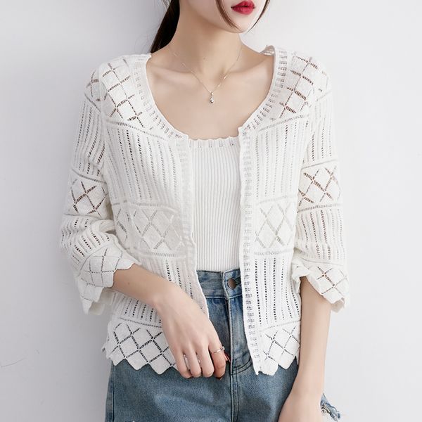 women summer short cardigan crochet shrug lace hollow out many colors sweater cape cardigan coat f336, White
women summer short cardigan crochet shrug lace hollow out many colors sweater cape cardigan coat f336, White