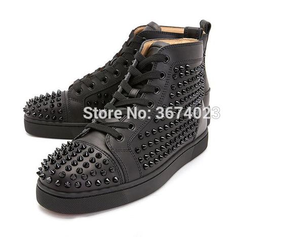 qianruiti men rivet studs high rubber sole flats low spiked shoes runway casual sneakers t200323, Black
qianruiti men rivet studs high rubber sole flats low spiked shoes runway casual sneakers t200323, Black