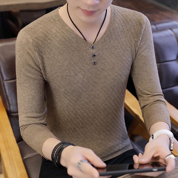 men's sweaters sweater men long sleeve pullovers outwear man v-neck slim solid fit knitting spring autumn casual clothing k260, White;black
men's sweaters sweater men long sleeve pullovers outwear man v-neck slim solid fit knitting spring autumn casual clothing k260, White;black
