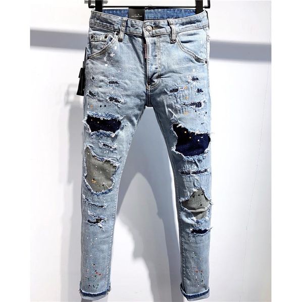 20ss designer jeans mens fashion brand jeans casual denim pants distressed ripped jean denim embroidery trousers luxury 9 styles 2020740k, Blue
20ss designer jeans mens fashion brand jeans casual denim pants distressed ripped jean denim embroidery trousers luxury 9 styles 2020740k, Blue
