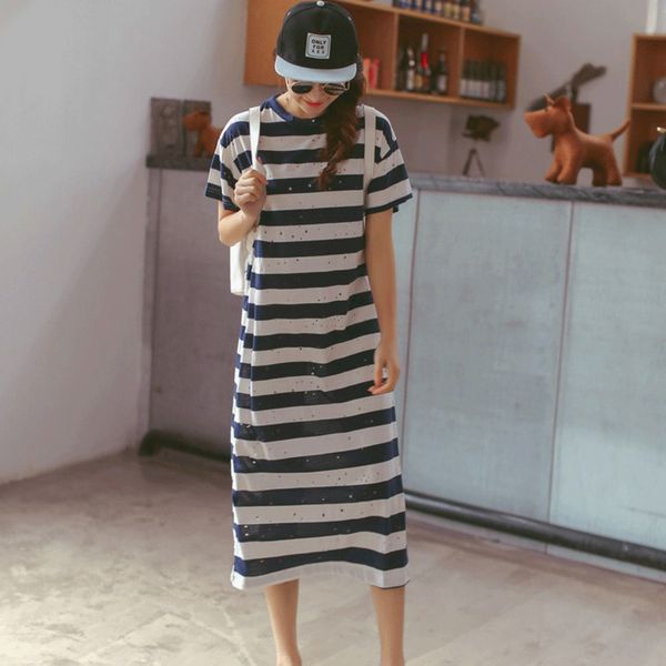 womens designer striped loose and versatile dress is available for a long time.i616, Black;gray
womens designer striped loose and versatile dress is available for a long time.i616, Black;gray
