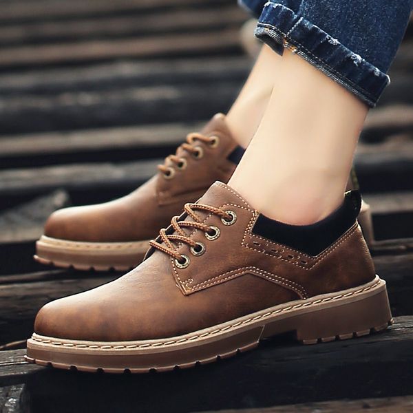 brand new fashion men's casual leather shoes lace up travel sneaker male oxford work shoes zapatillas deportivas, Black
brand new fashion men's casual leather shoes lace up travel sneaker male oxford work shoes zapatillas deportivas, Black