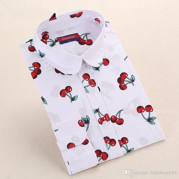 new floral long sleeve vintage blouse cherry turn down collar shirt blusas feminino ladies blouses womens fashion, White
new floral long sleeve vintage blouse cherry turn down collar shirt blusas feminino ladies blouses womens fashion, White