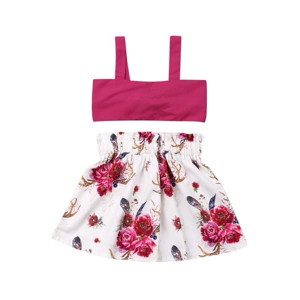 Newborn Kid Baby Girl clothes 2019 round neck sleeveless Pink bow Top Floral Skirts Toddler cotton Outfit baby skirt set 0-4T
Newborn Kid Baby Girl clothes 2019 round neck sleeveless Pink bow Top Floral Skirts Toddler cotton Outfit baby skirt set 0-4T