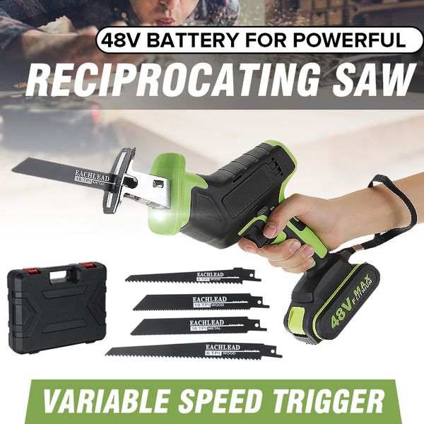 24v cordless reciprocating saw +4 saw blades metal cutting wood tool portable woodworking cutters with 1/2 battery new
24v cordless reciprocating saw +4 saw blades metal cutting wood tool portable woodworking cutters with 1/2 battery new