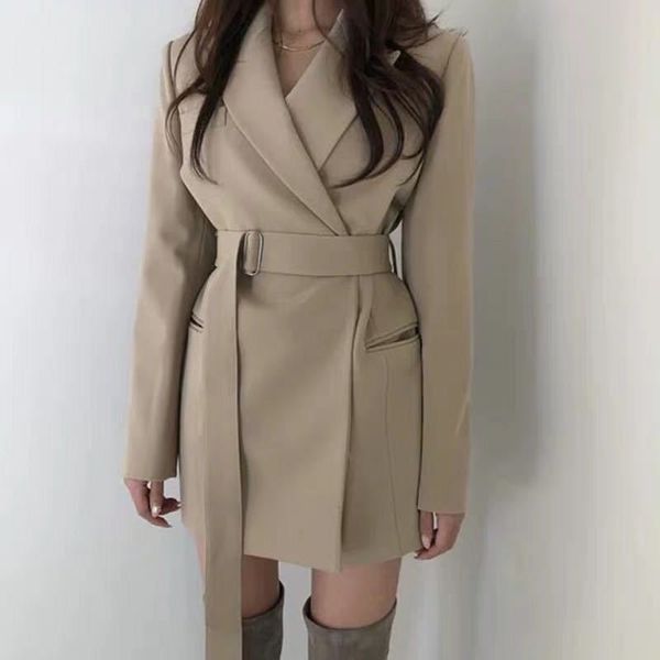 2020 autumn winter women's blazers sashes jackets notched outerwear england style cardigan dress suit blazer femme feminino, White;black
2020 autumn winter women's blazers sashes jackets notched outerwear england style cardigan dress suit blazer femme feminino, White;black