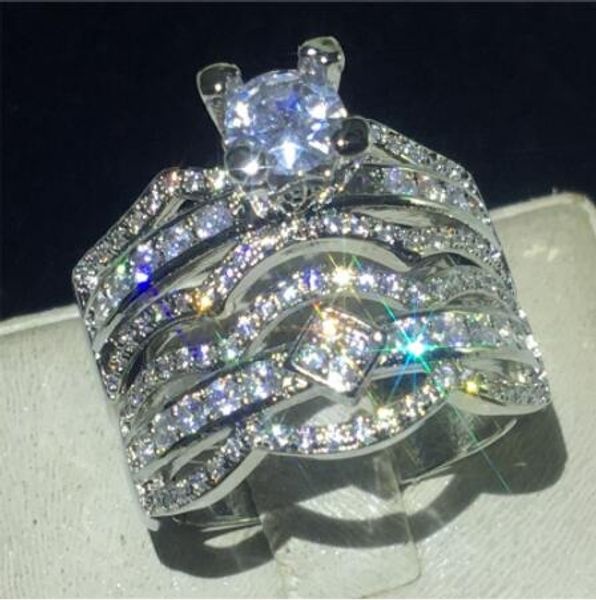 vintage promise ring bridal sets 925 silver 5a cz stone engagement wedding band ring for women princess finger jewelry, Slivery;golden
vintage promise ring bridal sets 925 silver 5a cz stone engagement wedding band ring for women princess finger jewelry, Slivery;golden