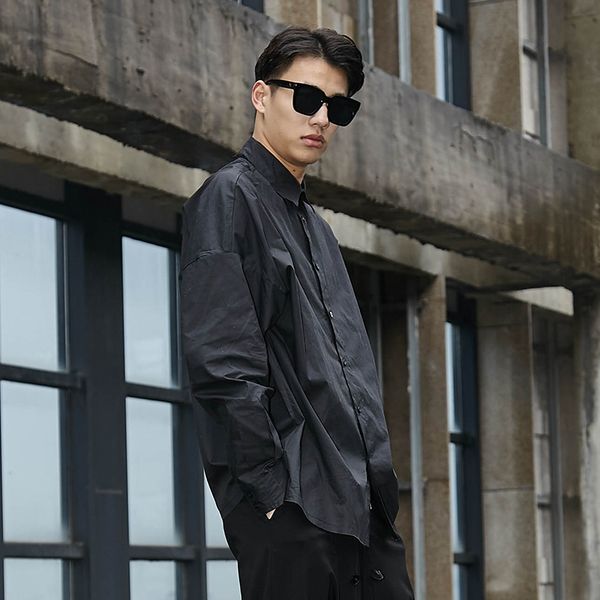 men long sleeve high street fashion punk hip hop loose casual shirts male japan style dress shirt jacket stage show costumes, White;black
men long sleeve high street fashion punk hip hop loose casual shirts male japan style dress shirt jacket stage show costumes, White;black