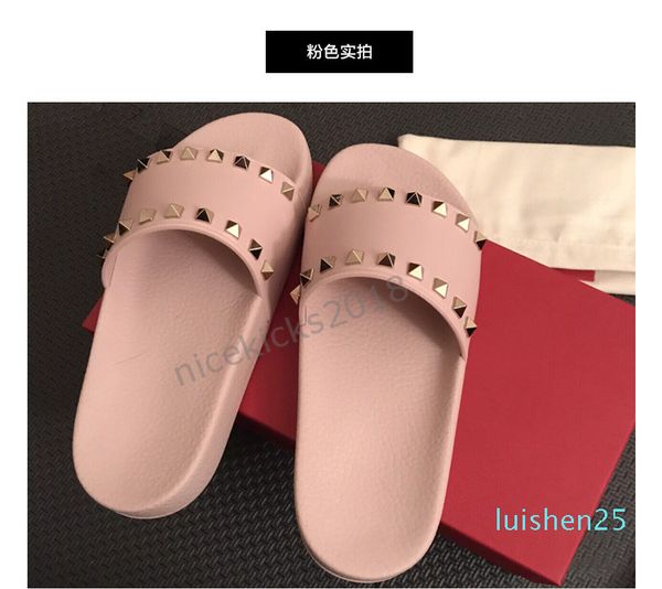 fashion luxury designer women slippers sandals ladies beach slipper tide male rivet stud slippers non-slip leather mens casual spikes shoes, Black
fashion luxury designer women slippers sandals ladies beach slipper tide male rivet stud slippers non-slip leather mens casual spikes shoes, Black