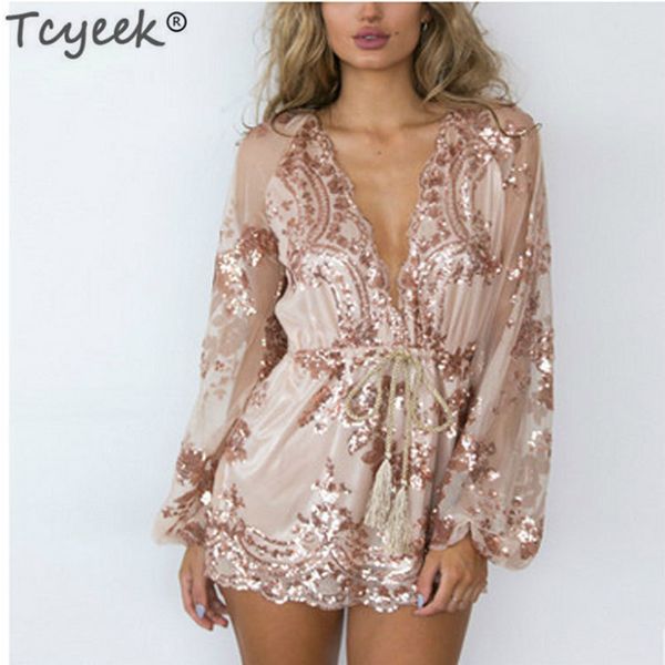 tcyeek summer sequin jumpsuits women v neck streetwear jumpsuit beach shorts mesh floral clothes ropa mujer 2019 lwl1713, Black;white
tcyeek summer sequin jumpsuits women v neck streetwear jumpsuit beach shorts mesh floral clothes ropa mujer 2019 lwl1713, Black;white