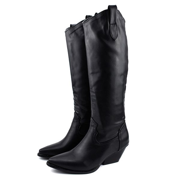 wholesale shoes woman boots solid spike heels women boots autumn winter boots pointed toe shoes ladies mid-calf booties large size 34-48, Black 
wholesale shoes woman boots solid spike heels women boots autumn winter boots pointed toe shoes ladies mid-calf booties large size 34-48, Black