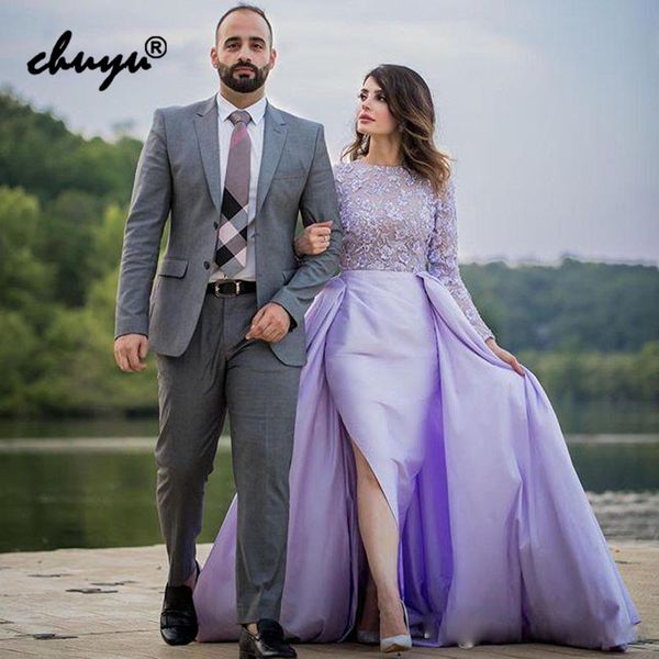 lavender muslim evening dresses long sleeves detachable slit lace illusion islamic dubai saudi arabic evening gown prom dress, White;black
lavender muslim evening dresses long sleeves detachable slit lace illusion islamic dubai saudi arabic evening gown prom dress, White;black
