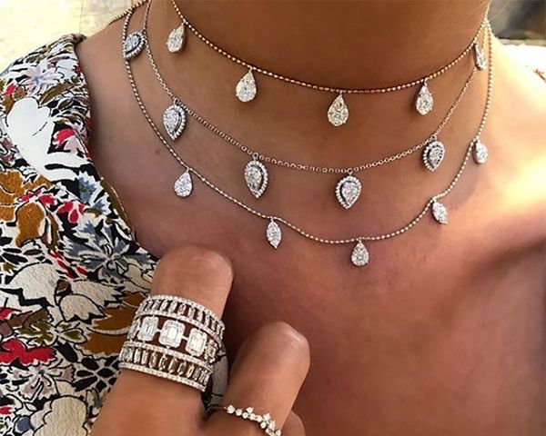 luxury 925 sterling silver wedding engagement gift sparking tear drop charm fashion women cute girl shiny cz necklace choker2019
luxury 925 sterling silver wedding engagement gift sparking tear drop charm fashion women cute girl shiny cz necklace choker2019